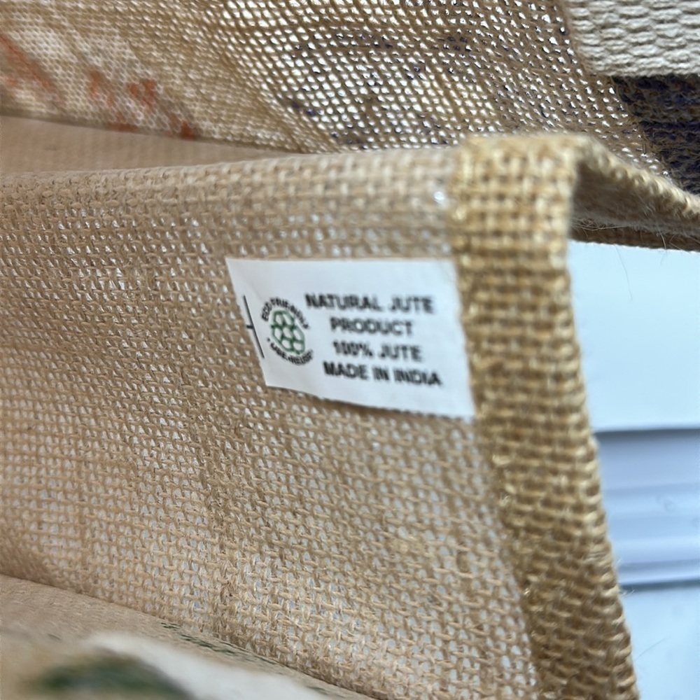 Arhaus Jute Floral Tote Bag - Picture 5 of 8